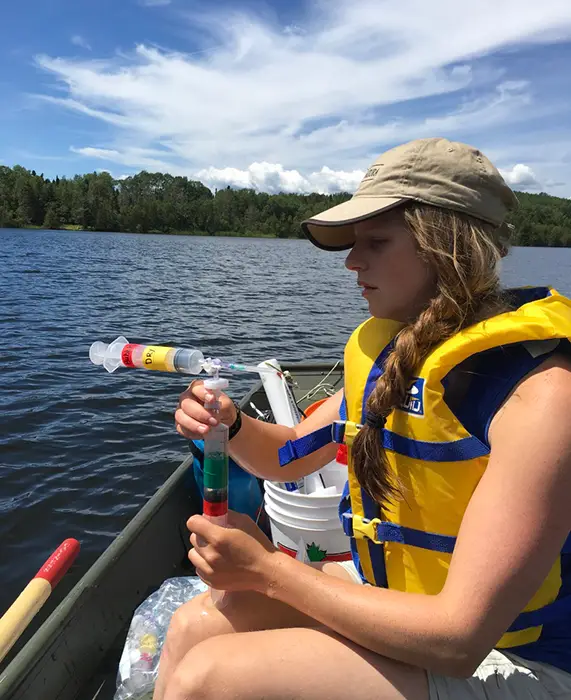 woman water test
